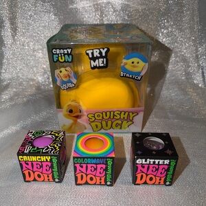 Crazy Fun Squishy Duck With Three NeeDoh Ball Set